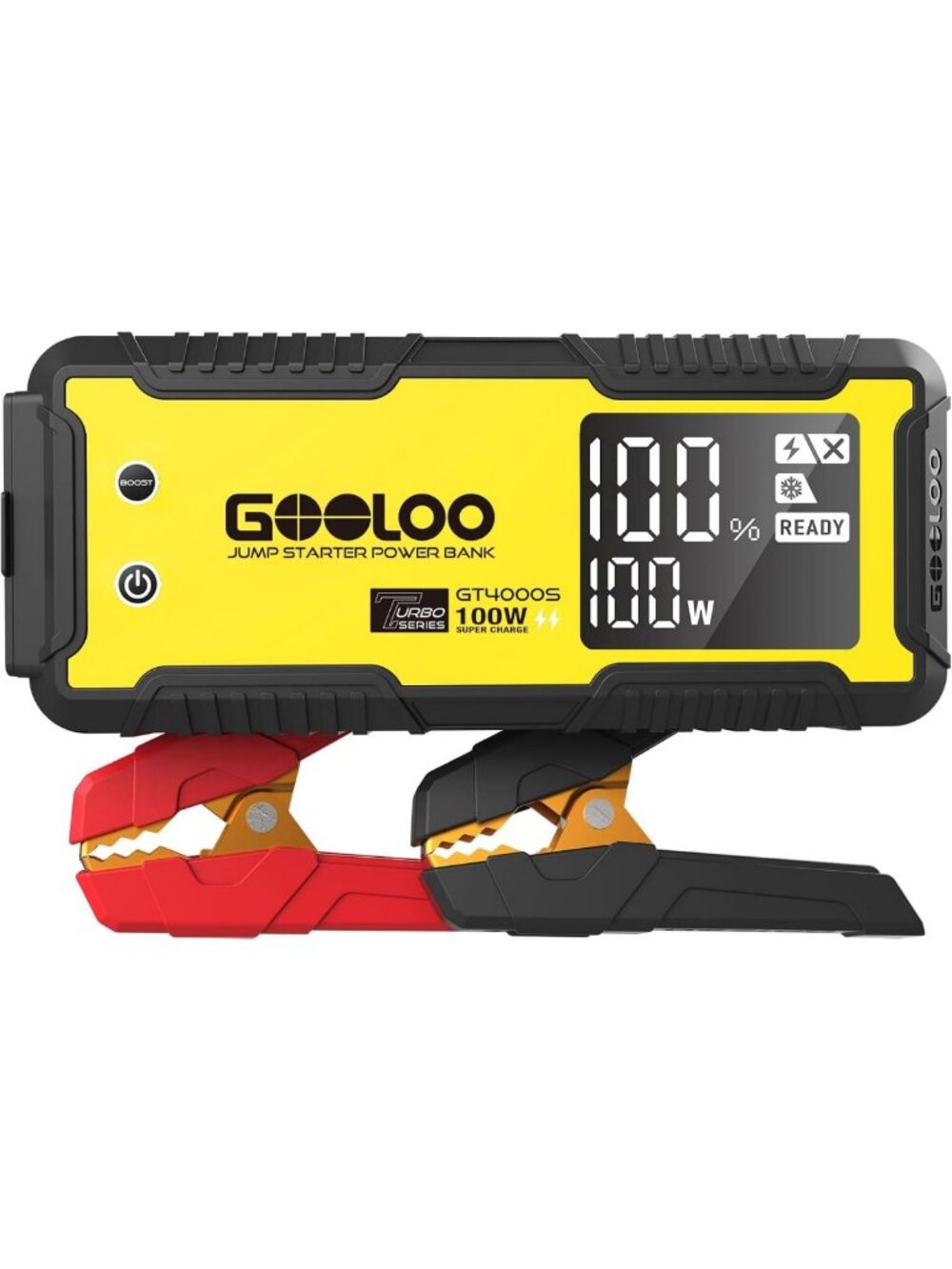 Powerful 4000A Peak Jump Starter with 100W Fast Charging & Dual USB Ports